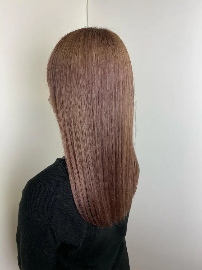 セミロング カラー ベージュカラー ミルクティーベージュ 太田 康治のヘアスタイル