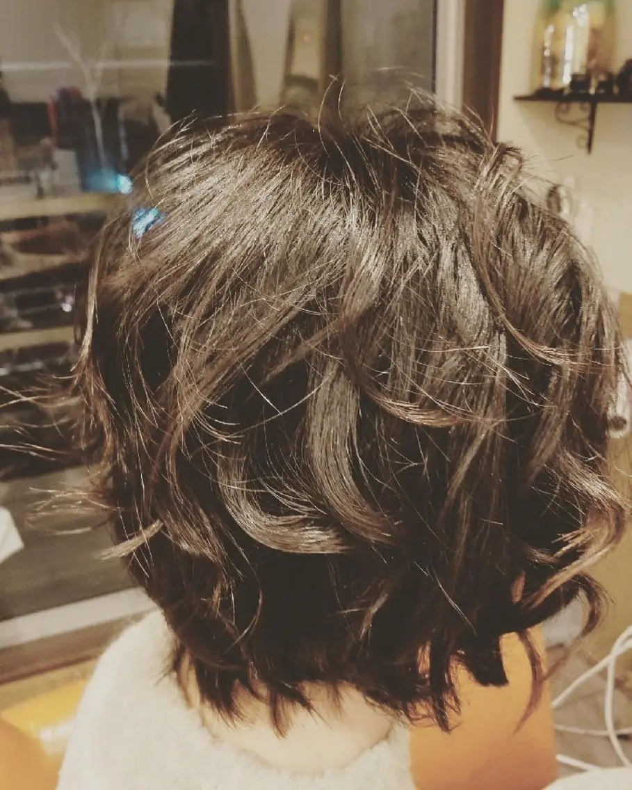 ショート パーマ 外国人風カラー レイヤーカット カット パーマ spa hair ark 富井直美のヘアスタイル