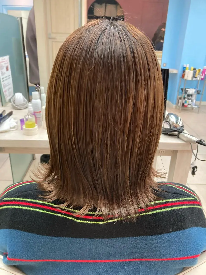 ショート 🫧ダメージレス🫧 カラー&縮毛矯正のヘアスタイル