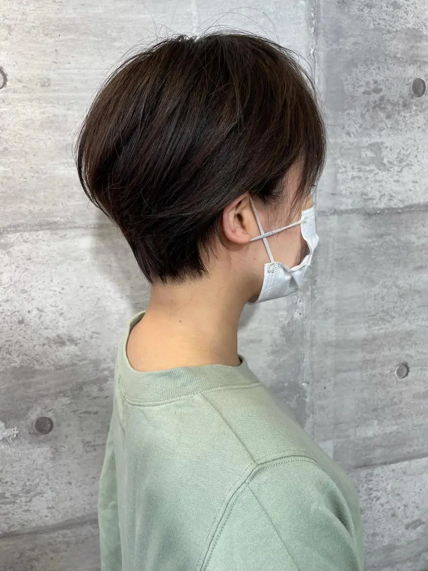 ショート カラー アッシュ ハイライトカラー イルミナカラー インナーカラー テラコッタ カット ヘアカラー トリートメント 江上拓郎/ショート /酸性ストレートのヘアスタイル