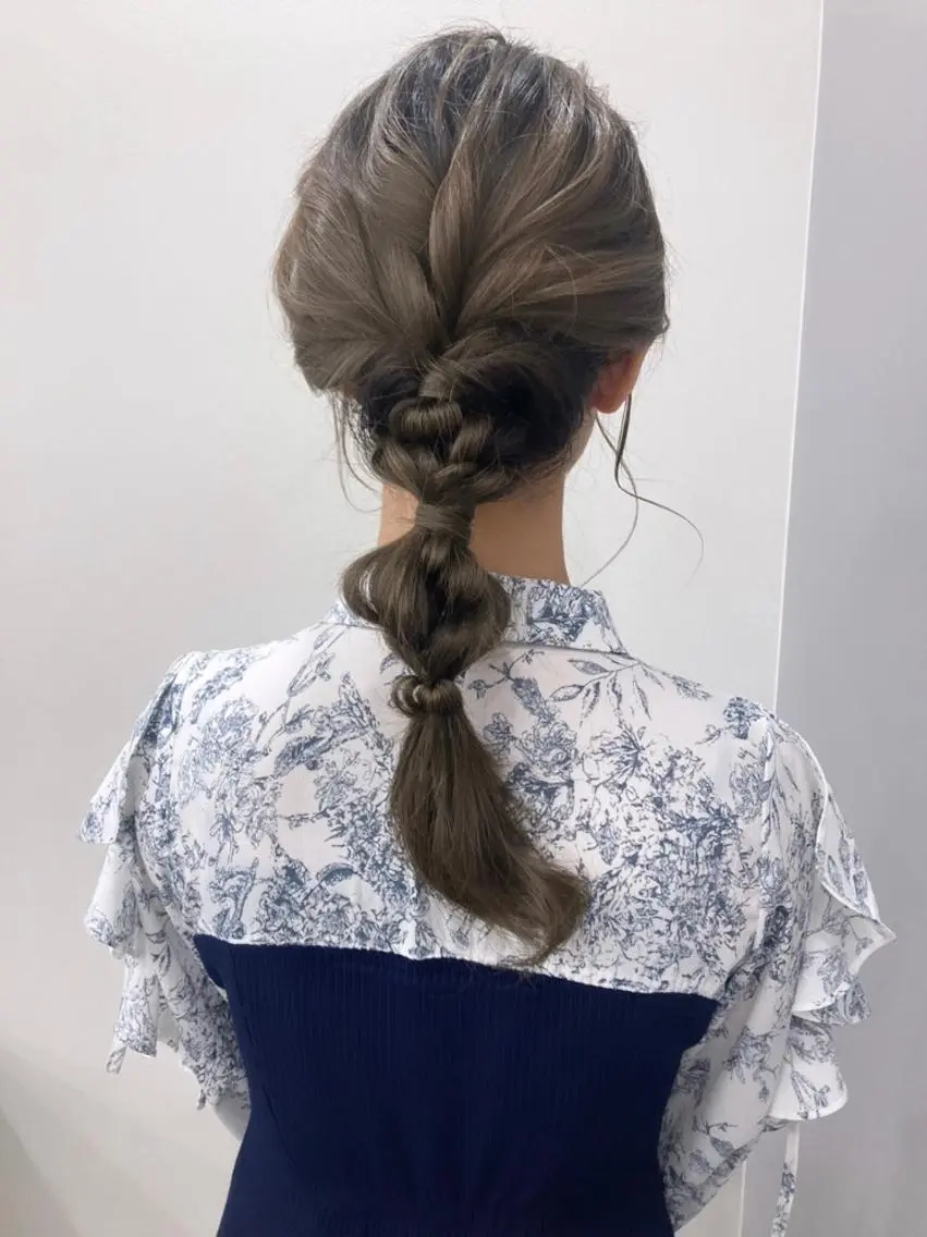 ロング ヘアアレンジ ポニーテール 簡単アレンジ 韓国風ヘア 韓国メイクサロン YUKINA東京のその他イメージ