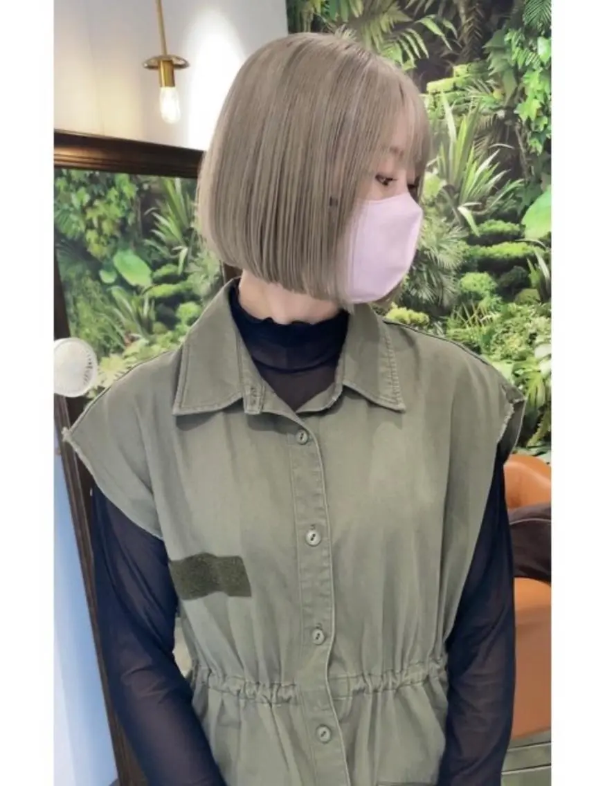カラー ベージュカラー ダブルカラー ミルクティーベージュ FEMMEAREA☆ Amiのヘアスタイル