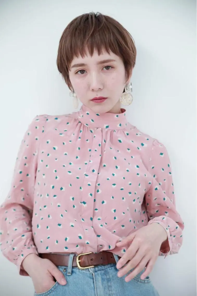 ショート カラー パーマ ヘアアレンジ メンズ キッズ ネイル マツエク・マツパ EnBlesS西宮 マンツーマン神道有基のヘアスタイル