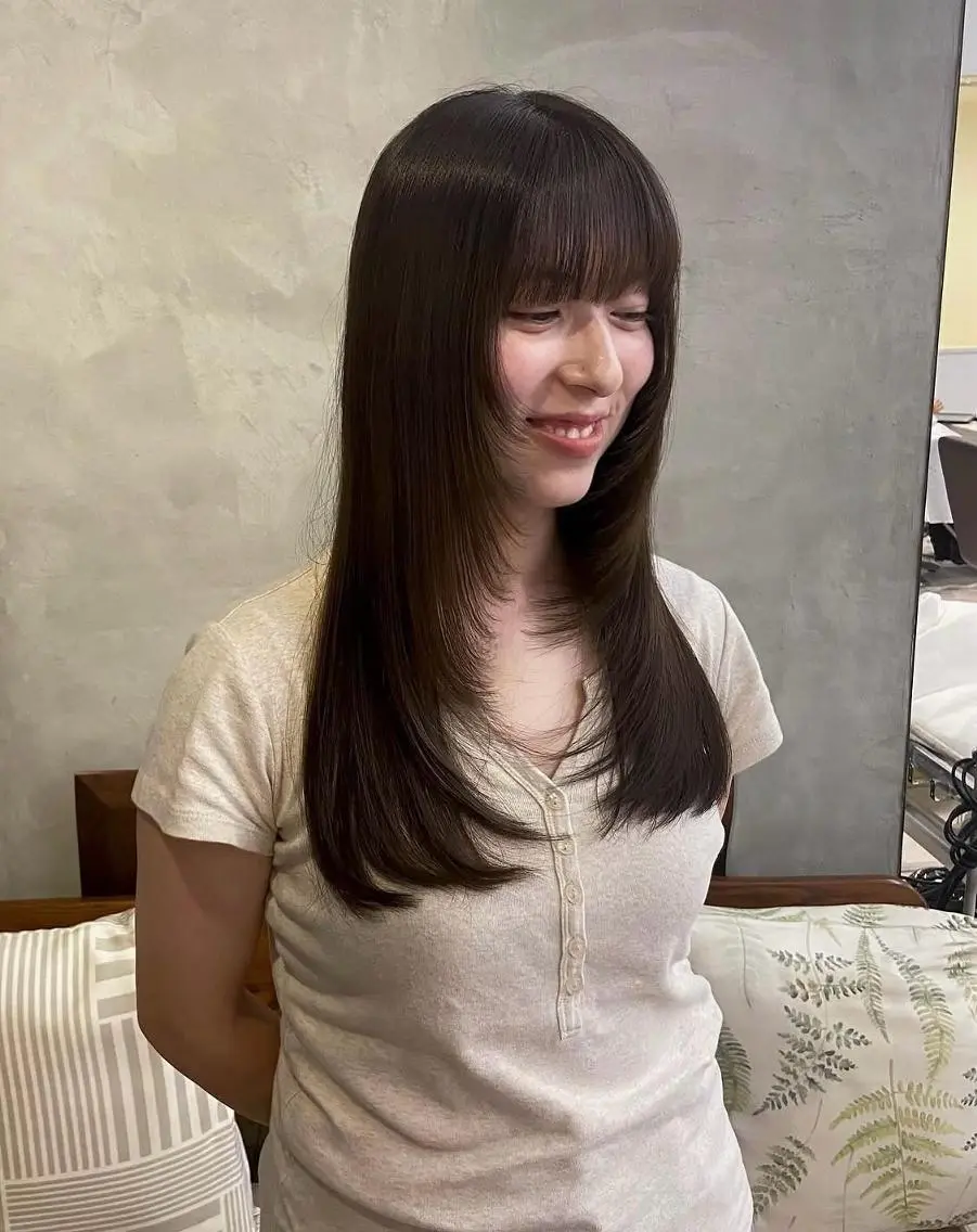 ミディアム ショートボブ ミディアムパーマ ボブ ハイライト 髪質改善 カット ヘアカラー トリートメント CEINE＋ officialのヘアスタイル