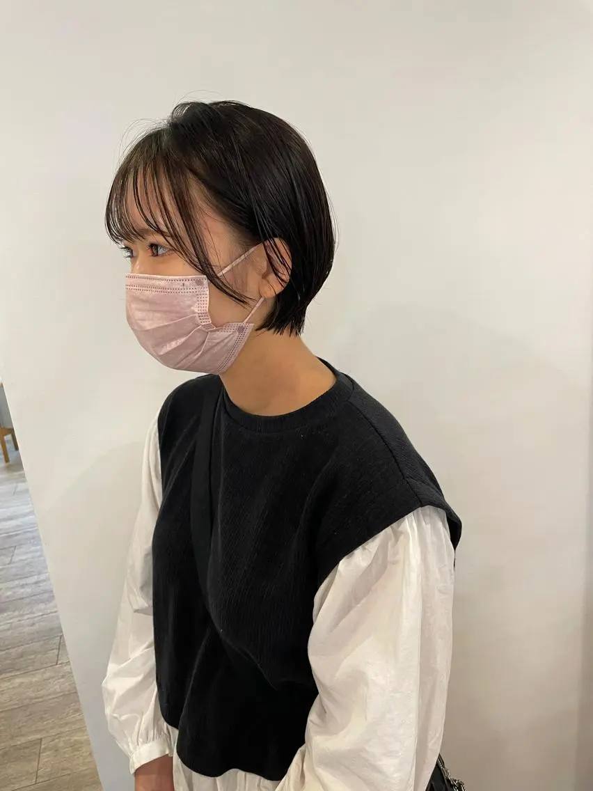 ショート カット ヘアカラー トリートメント 大迫 江梨のヘアスタイル