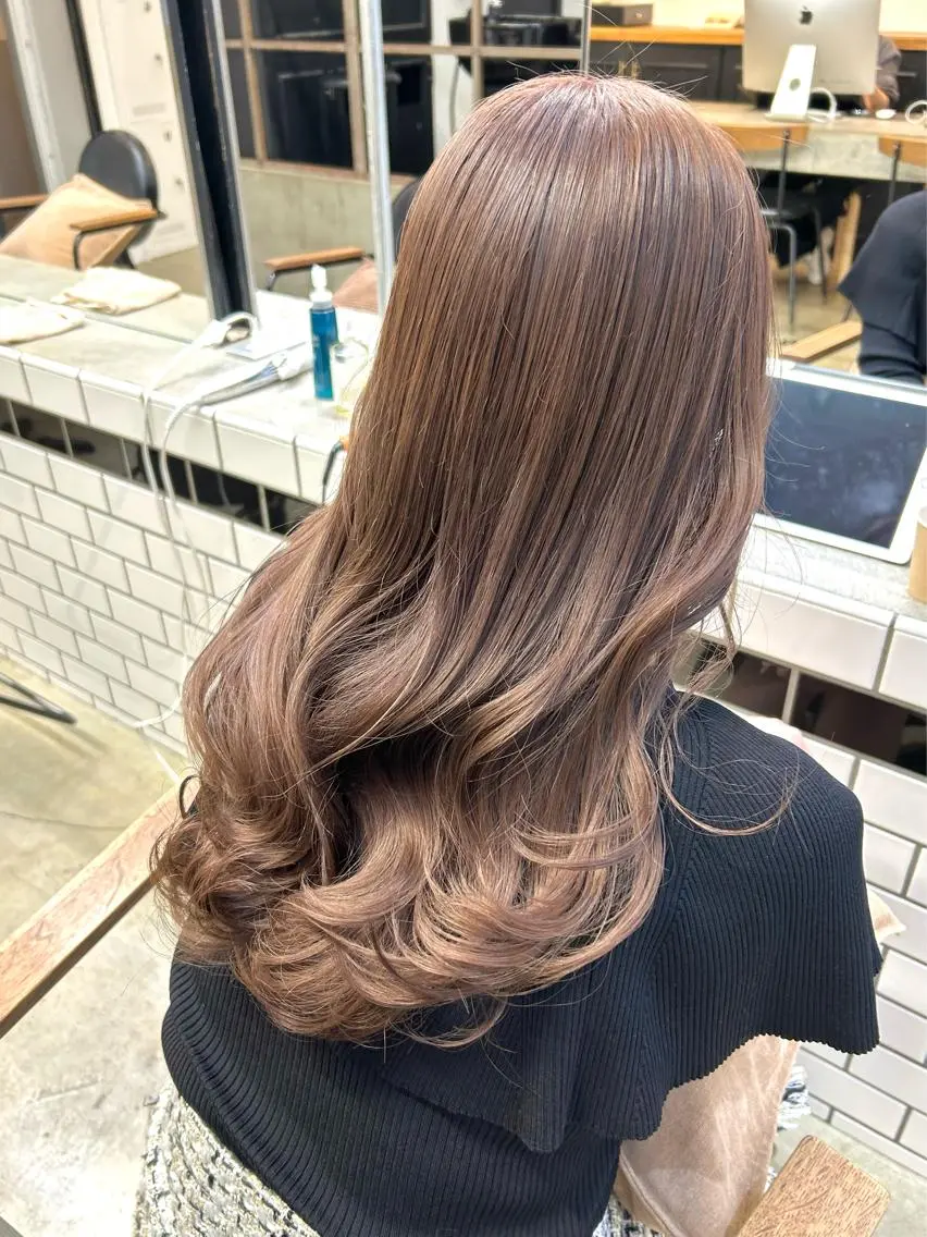 ロング カラー ヘアアレンジ ヘアカラー トリートメント ヘアセット 🎀暖色カラー🎀 ♡yurika♡のヘアスタイル