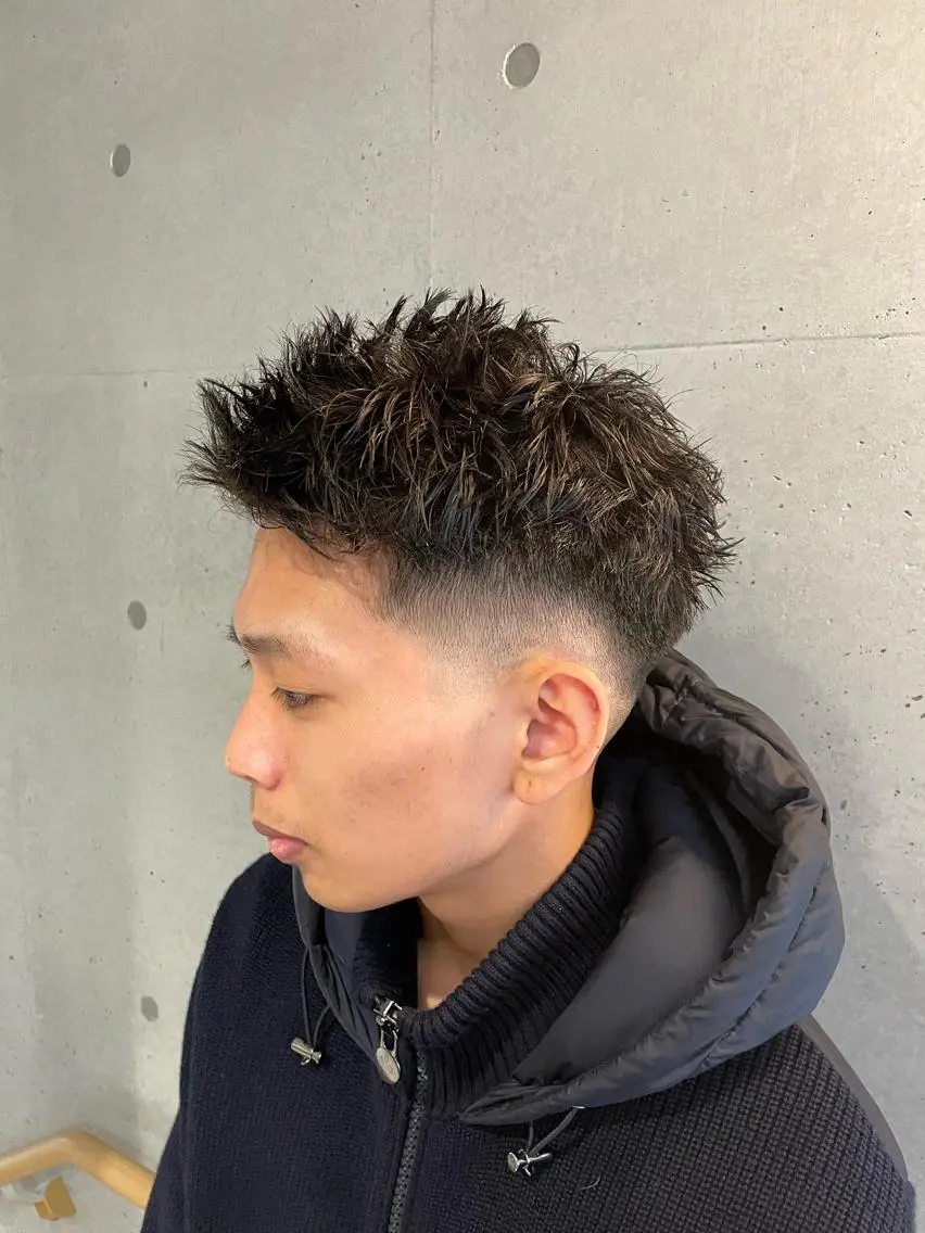 ショート カラー パーマ メンズ カット パーマ 🔥メンズ超特化🔥 青木海斗のヘアスタイル