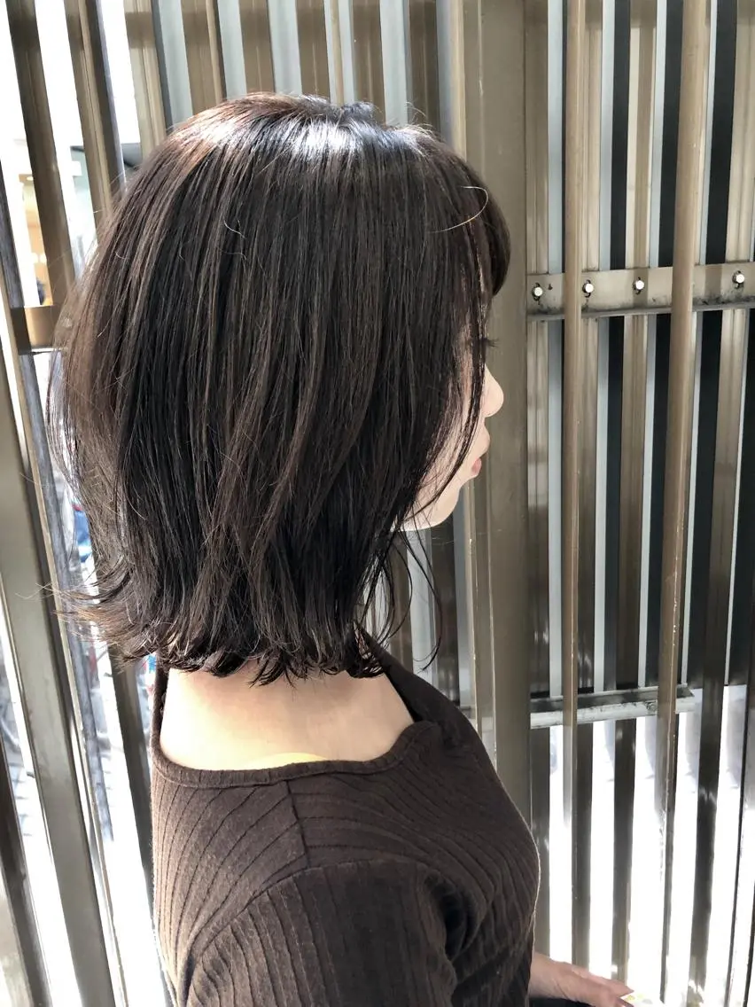 ミディアム カット ヘアカラー シールエクステ×美髪 改善/ヨシモトカンジのヘアスタイル