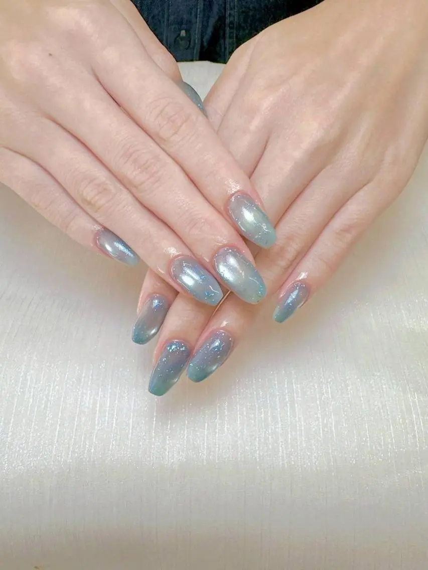 ネイル ジェルネイル マグネットネイル 持ち込み オフィスネイル パラジェル ハンドネイル Mihana Nails.*♡のネイルデザイン