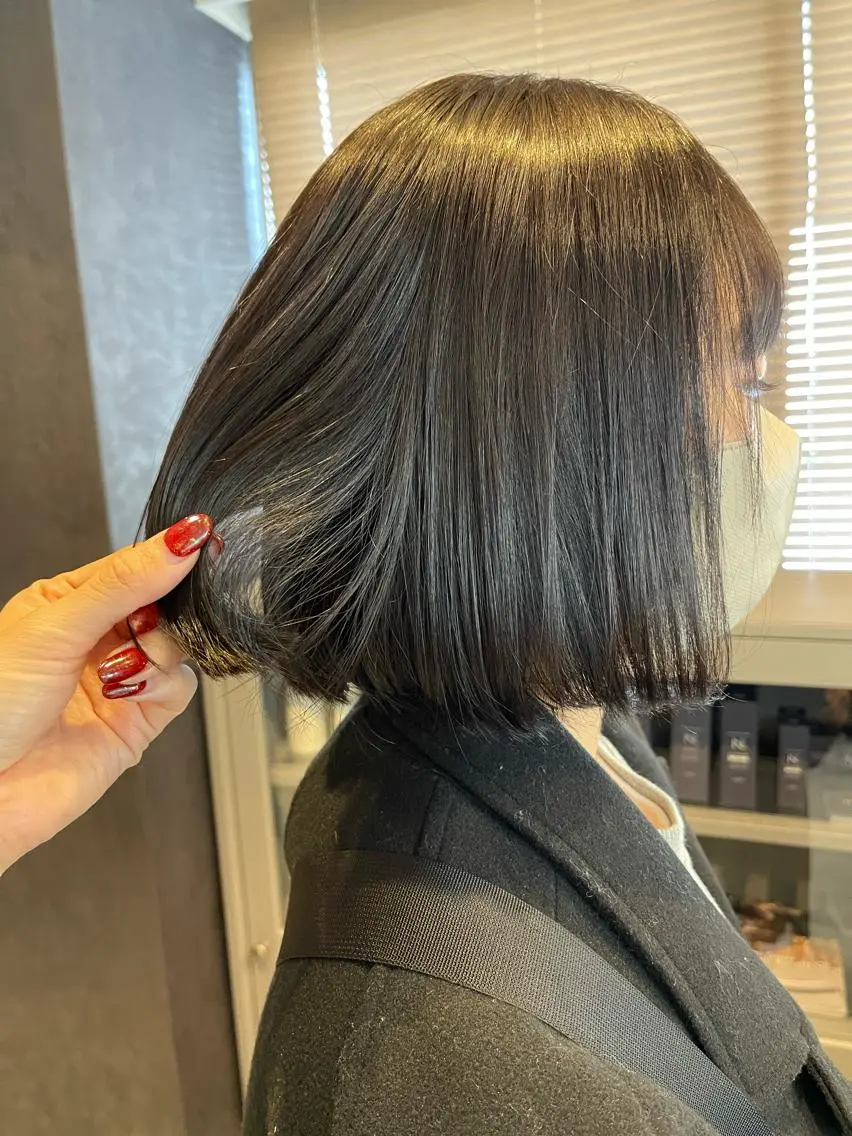 ミディアム カット ヘアカラー トリートメント tocca河原町〰️ 藤川日向のヘアスタイル