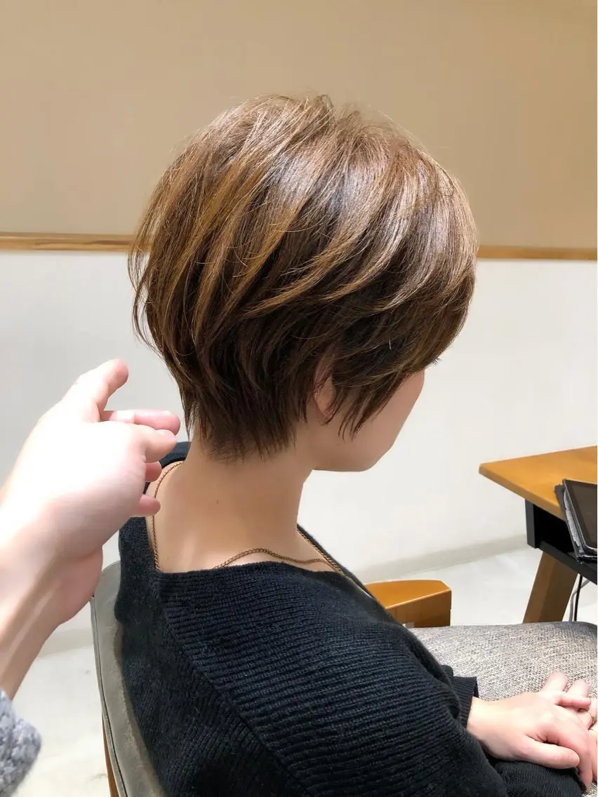 ショート カラー ショートヘア 小顔カット 高橋 昭雄のヘアスタイル