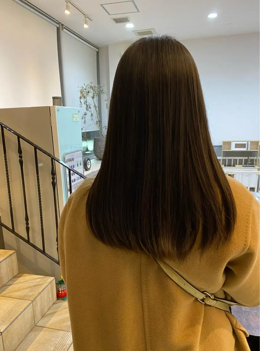 ロング 縮毛矯正 レイヤー支持no.1 ☆笠原翔一のヘアスタイル