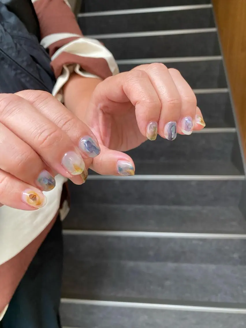 ネイル アートネイル ニュアンスネイル ハンドネイル 草加ニュアンスネイル 🌚hersのネイルデザイン