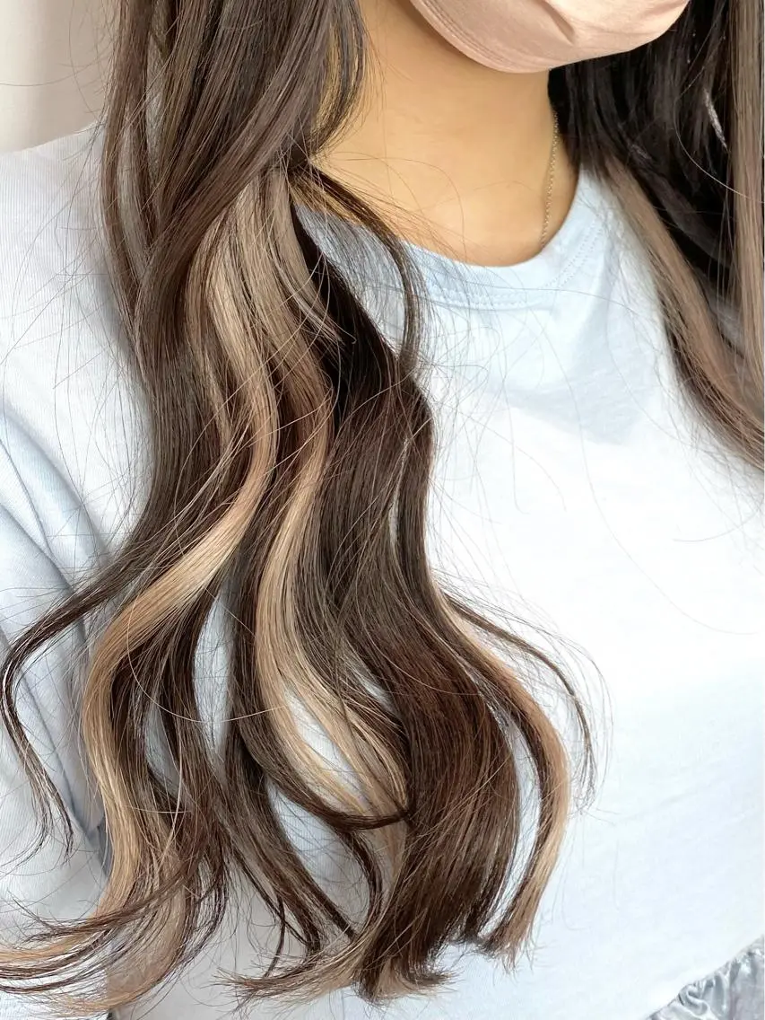 ロング ヘアカラー 💗艶髪カラー💗 shiori🦋.*のヘアスタイル