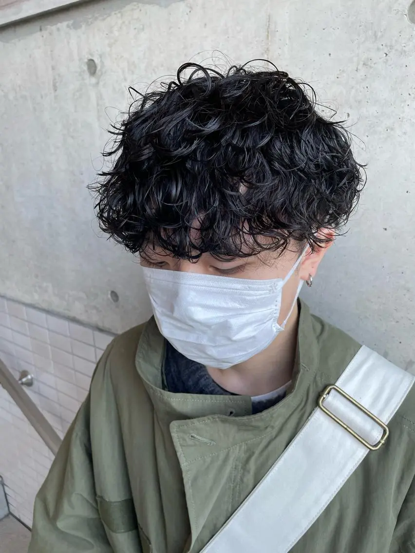 パーマ メンズ カット パーマ 大阪メンズ 美容師井上智博のヘアスタイル