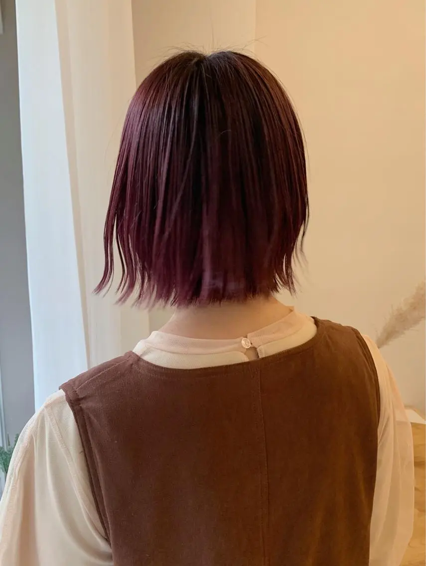 ショート カラー レッドカラー ヘアカラー yupi🐈‍⬛ レイヤー/パーマのヘアスタイル