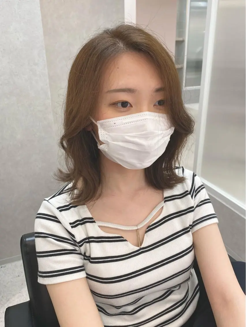 ミディアム カラー 髪質改善、縮毛矯正/ ネモト　マサヒデのヘアスタイル