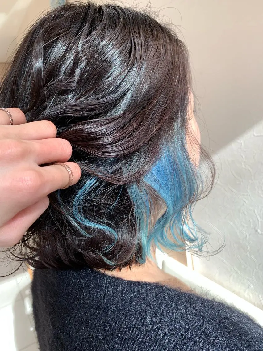 ミディアム カラー 店長ハイトーンカラー 柞山史奈のヘアスタイル