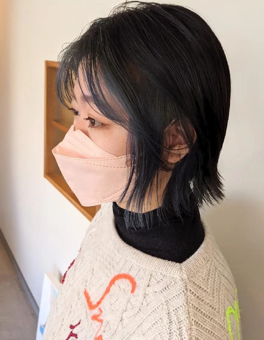 ショート カラー ブリーチ 顔周りカット マエハラ ナナのヘアスタイル