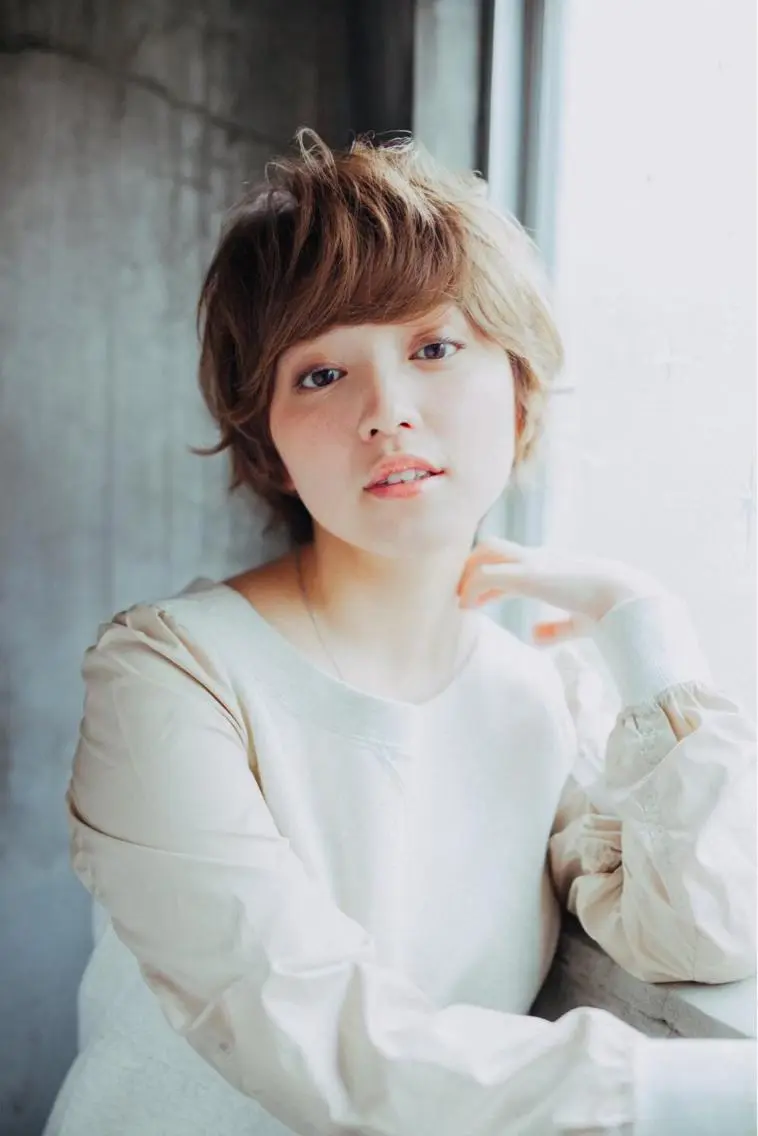 ショート カラー パーマ ヘアアレンジ メンズ キッズ ネイル マツエク・マツパ ショートヘア ショートネイル 藤井 仁紀のヘアスタイル