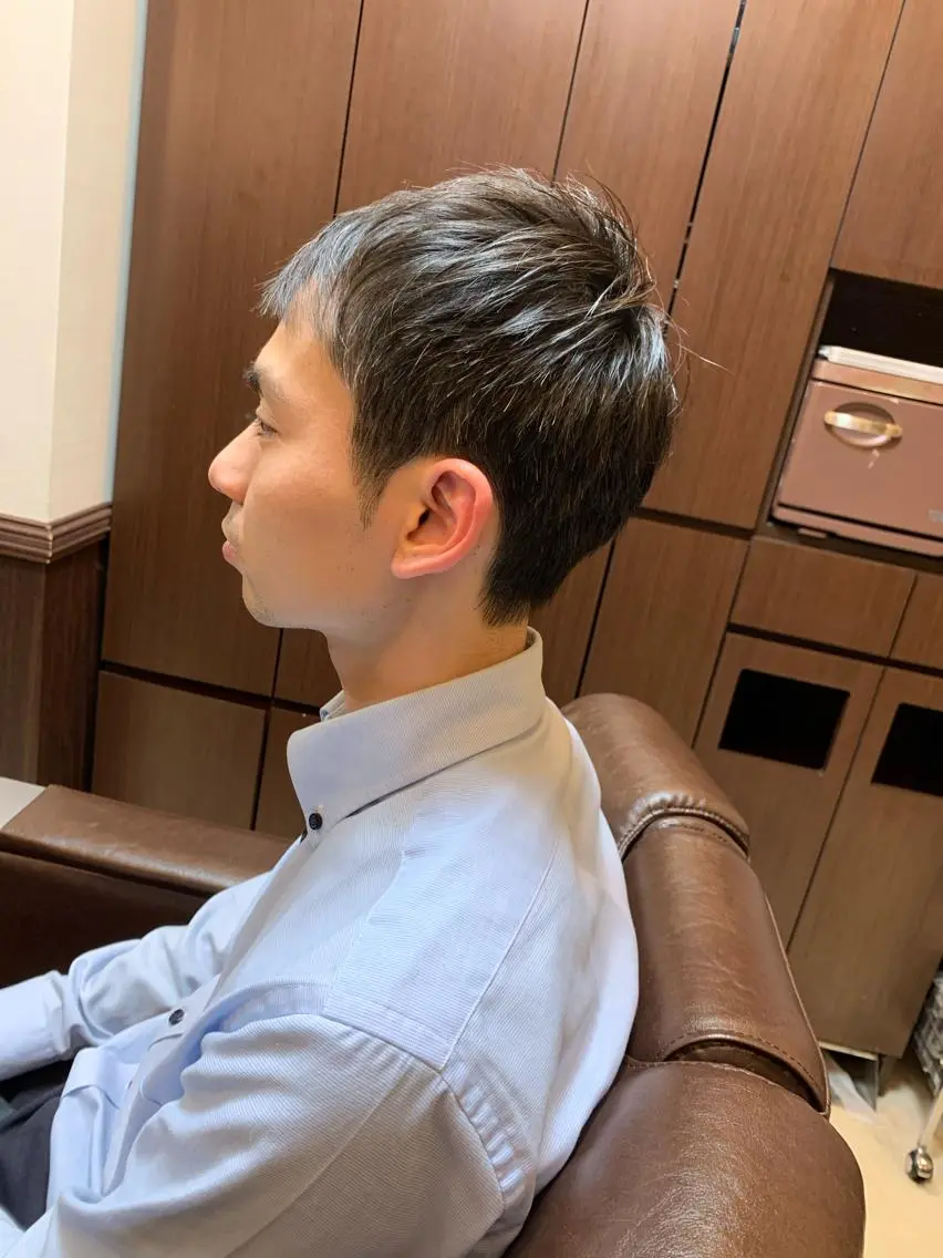 ミディアム 織田 一樹のヘアスタイル