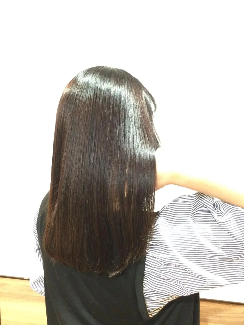 セミロング カラー パーマ 髪質改善 縮毛矯正 トリートメント ヘアカラー 縮毛矯正 Annon プライベートサロンのヘアスタイル