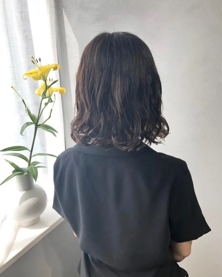 パーマ カット ヘアカラー パーマ ボブパーマコテ巻き風 パーマNo1深江秀平のヘアスタイル