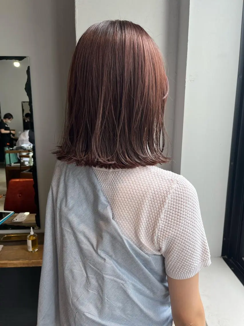 ミディアム 🤍ボブ/顔周り カット/🤍honoのヘアスタイル