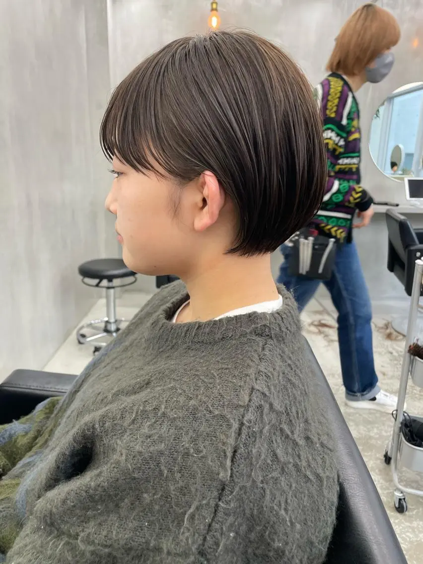 ショート ショートヘア カット ヘアカラー トリートメント 👑ボブはお任せ ミヤノ👑のヘアスタイル