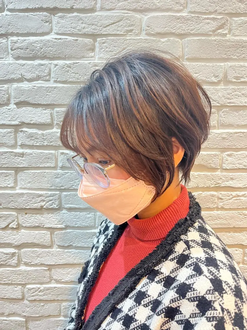 ショート ショートボブ 丸みショート ボブ くびれヘア ショートヘア カット ヘアカラー 襟足でお悩みの方✂︎ くびれ職人ハシモトのヘアスタイル
