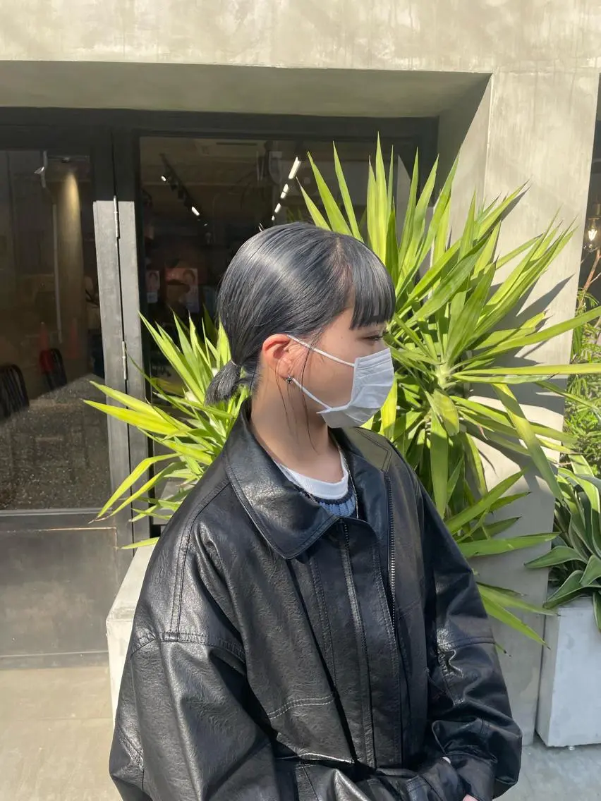 ミディアム カラー ふじはら ひなこのヘアスタイル