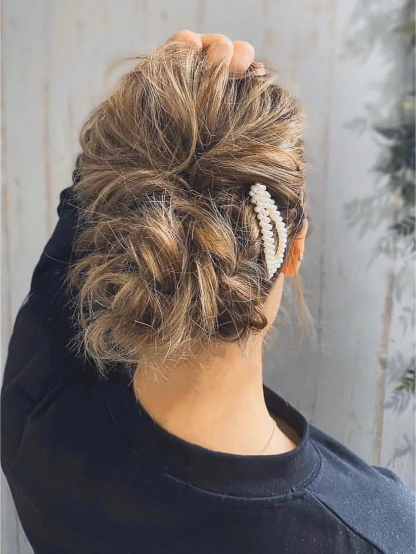 ヘアアレンジ エクステ/TARKY 編み込みエクステのヘアスタイル
