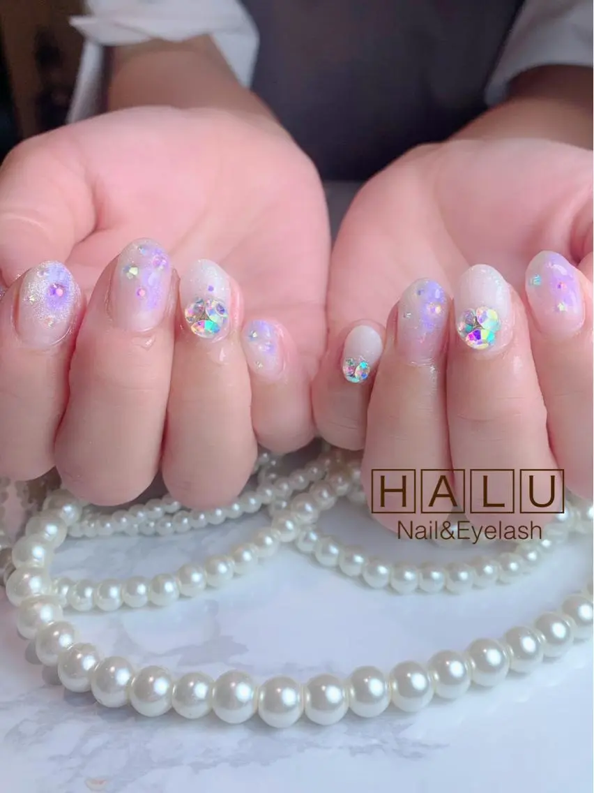 ネイル クリアネイル HALU ハルのネイルデザイン