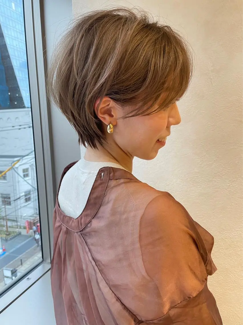 ショート カラー ✨大川 錬✨ -7歳若返りショートのヘアスタイル