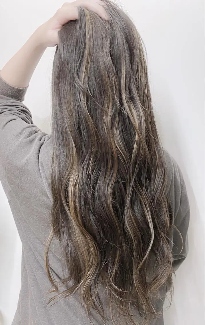 ロング カラー パーマ ヘアアレンジ バレイヤージュ ベージュカラー ブリーチ ケアブリーチ 透明感カラー ヘアカラー トリートメント バレイヤージュ 藤沢 ハイライト竹内ケンゴのヘアスタイル
