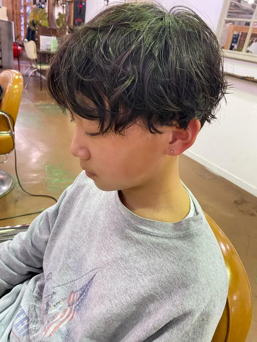 ショート パーマ カット パーマ なぎ🌿.∘[ボブ, ニュアンスカラー]のヘアスタイル