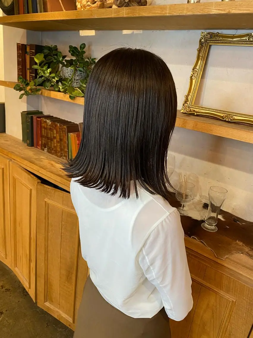 ミディアム ヘアカラー トリートメント 髪質改善/美髪矯正 林田和真のヘアスタイル