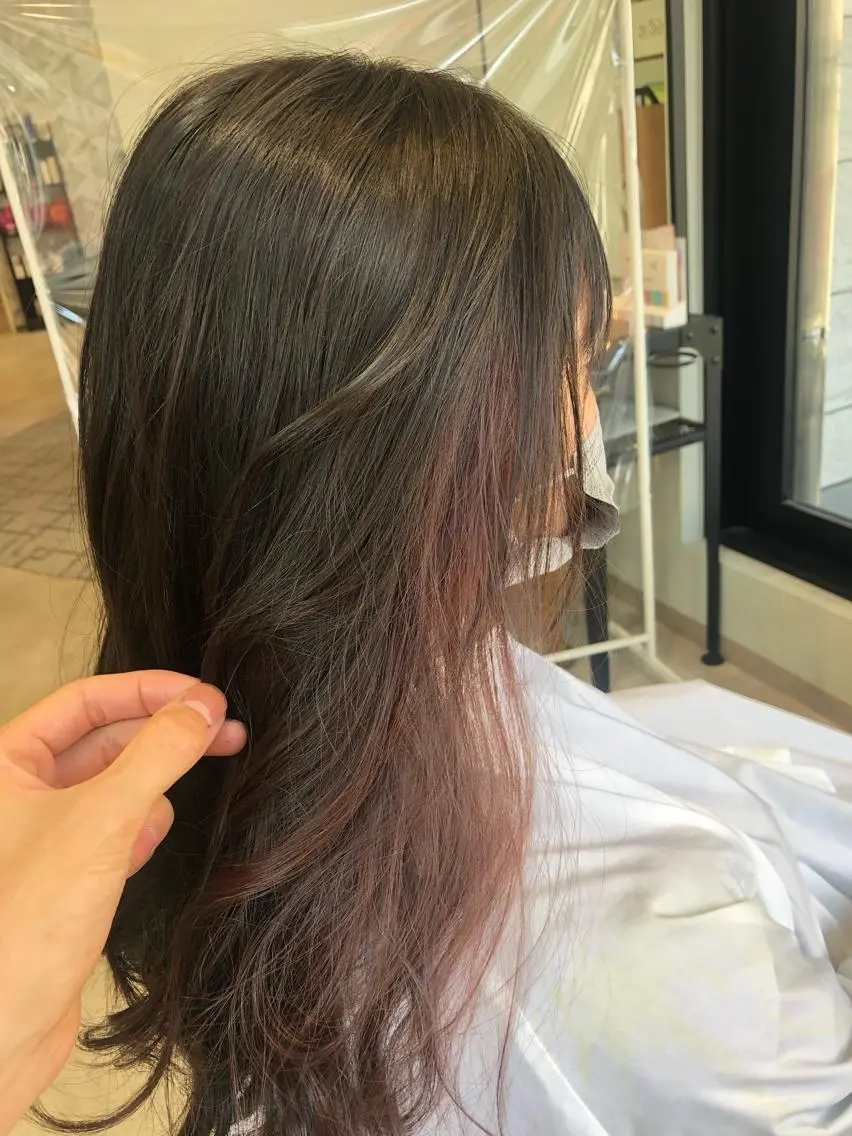 セミロング カラー 💎エクステ専門店 BIZE梅田🇰🇷のヘアスタイル