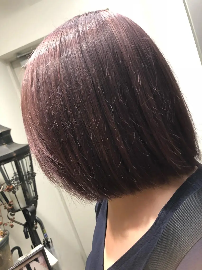 ショート カラー ボルドーカラー カット ヘアカラー トリートメント 半個室サロン🫧 ササキアヤカのヘアスタイル