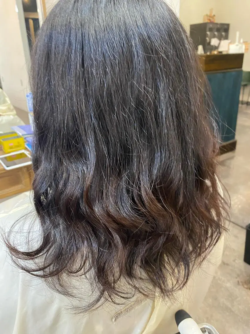 セミロング カラー くせ毛多毛特化 高橋　淳のヘアスタイル
