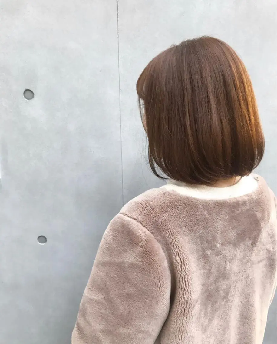 ミディアム カラー ヘアアレンジ ベージュカラー ブラウンカラー ブラウンベージュ 福壽 優奈のヘアスタイル