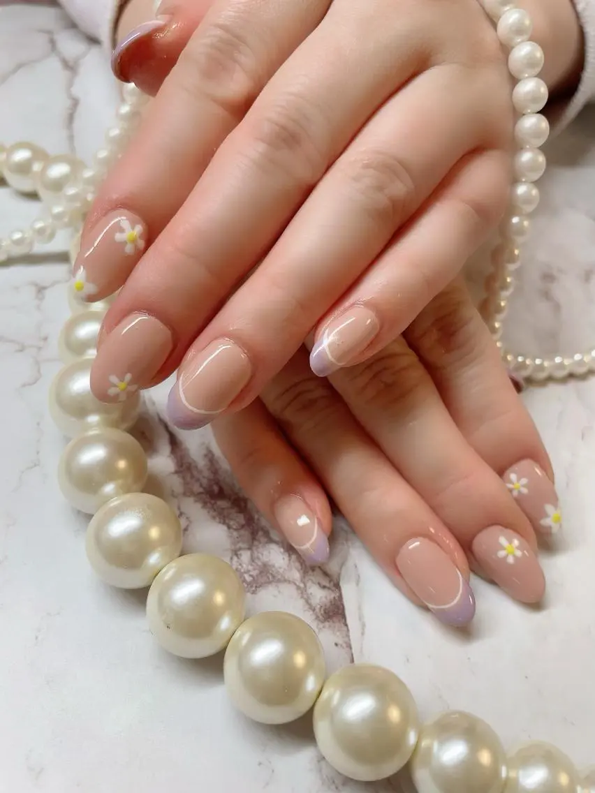 ネイル フラワーネイル ジェルネイル 春ネイル ハンドネイル Nail salon 🎀Angeのネイルデザイン