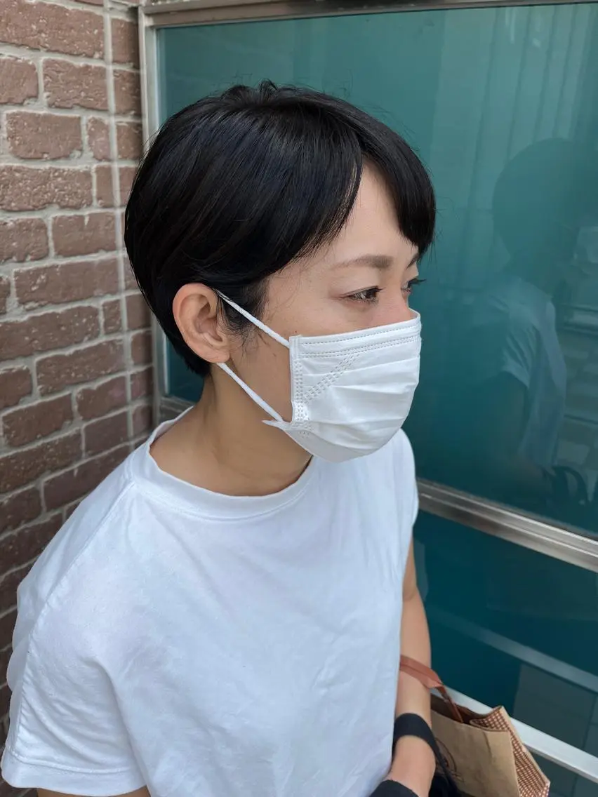 ショート カラー パーマ ヘアアレンジ メンズ キッズ ネイル マツエク・マツパ アイブロウ メンズパーマ ブラウンカラー ケアカラー 透明感カラー ピンクカラー 久木原 ゆりのヘアスタイル
