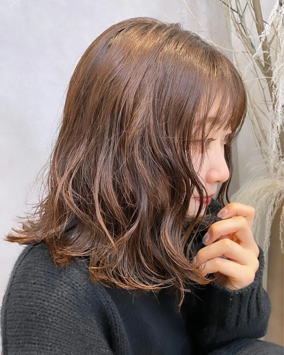 ミディアム パーマ ミディアムパーマ HIBIKI/原宿 ハッシュカット🪄のヘアスタイル