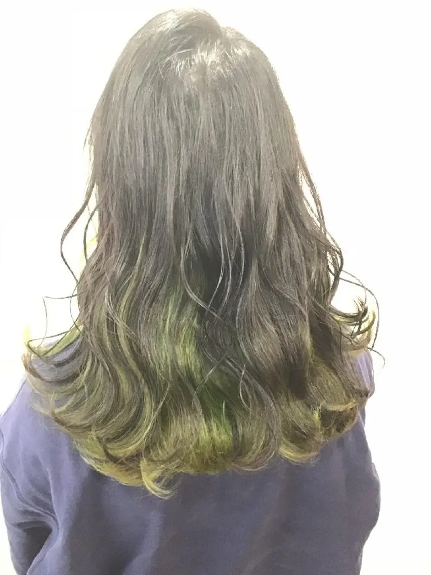 ロング カラー インナーカラー ヘアカラー トリートメント 酸性ストレート/艶髪 ブリーチ/AIRIのヘアスタイル
