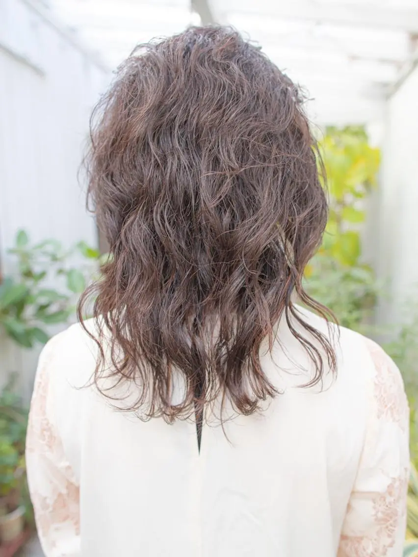 ミディアム カラー パーマ ヘアアレンジ ミディアムパーマ ヘアカラー 北九州美容室 🕊️わかな✂︎のヘアスタイル