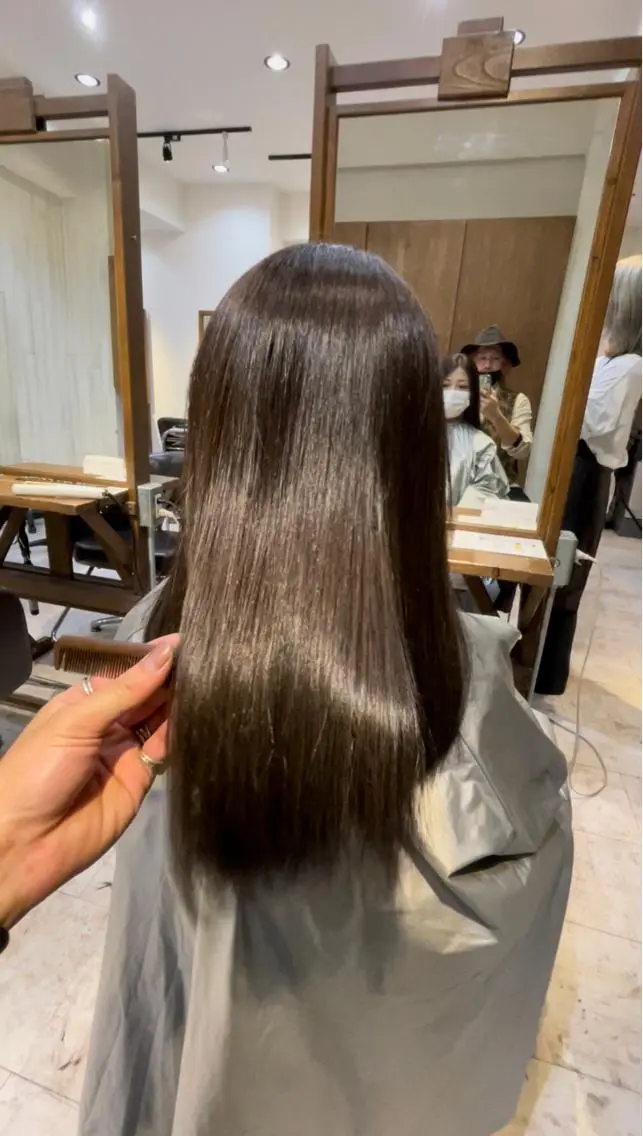 セミロング 髪質改善 トリートメント 縮毛矯正 トリートメント ALLEN hair 京橋店のヘアスタイル