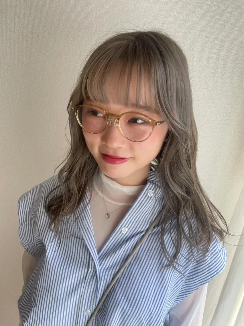ロング カラー ヘアカラー トリートメント 🪞透け感&韓国ヘア 🪞honokaのヘアスタイル