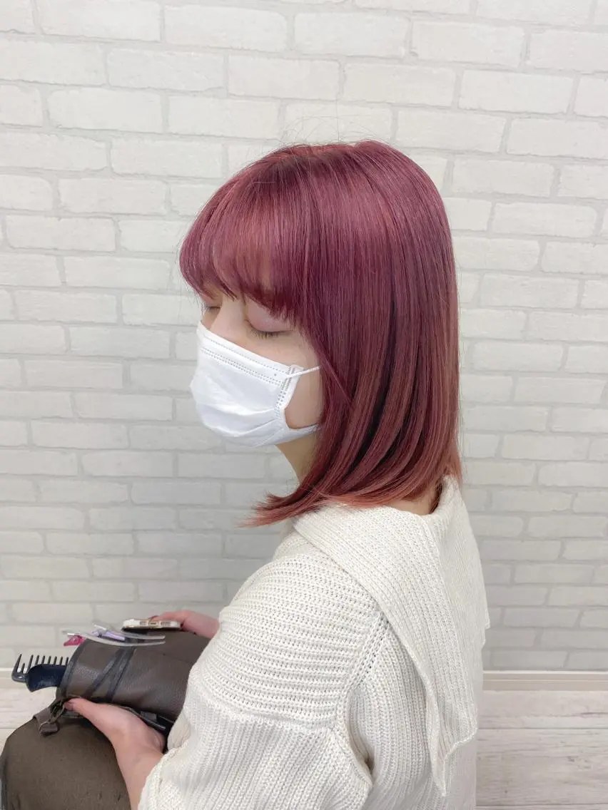 ミディアム カラー 甲斐綾香 /髪質改善/縮毛矯正のヘアスタイル