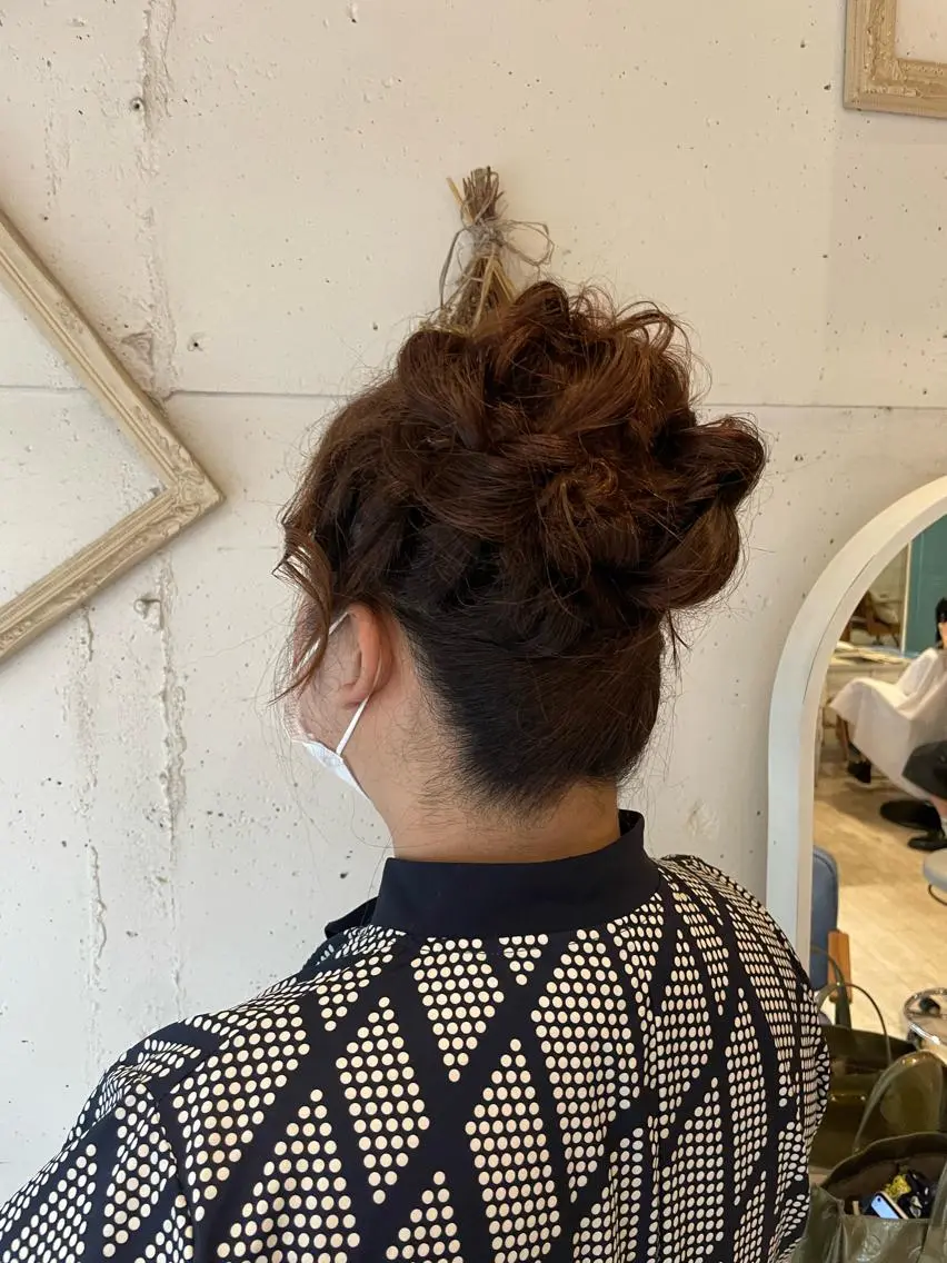 ロング ヘアアレンジ ヘアセット いまじゅく あおいのヘアスタイル